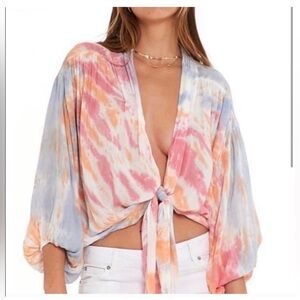 Young Fabulous, & Broke Carmen Tie Dye Top